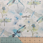 Craft Cotton Co. 100% Cotton Dragonfly Blue Fabric 110cm Wide Fabric for Crafting, Sewing, Quilting, Home Decor